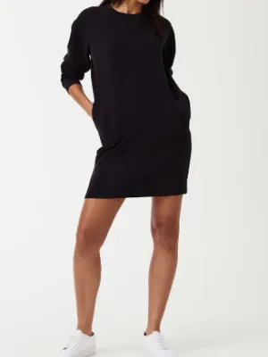 AirEssentials Crew Neck Dress- Black