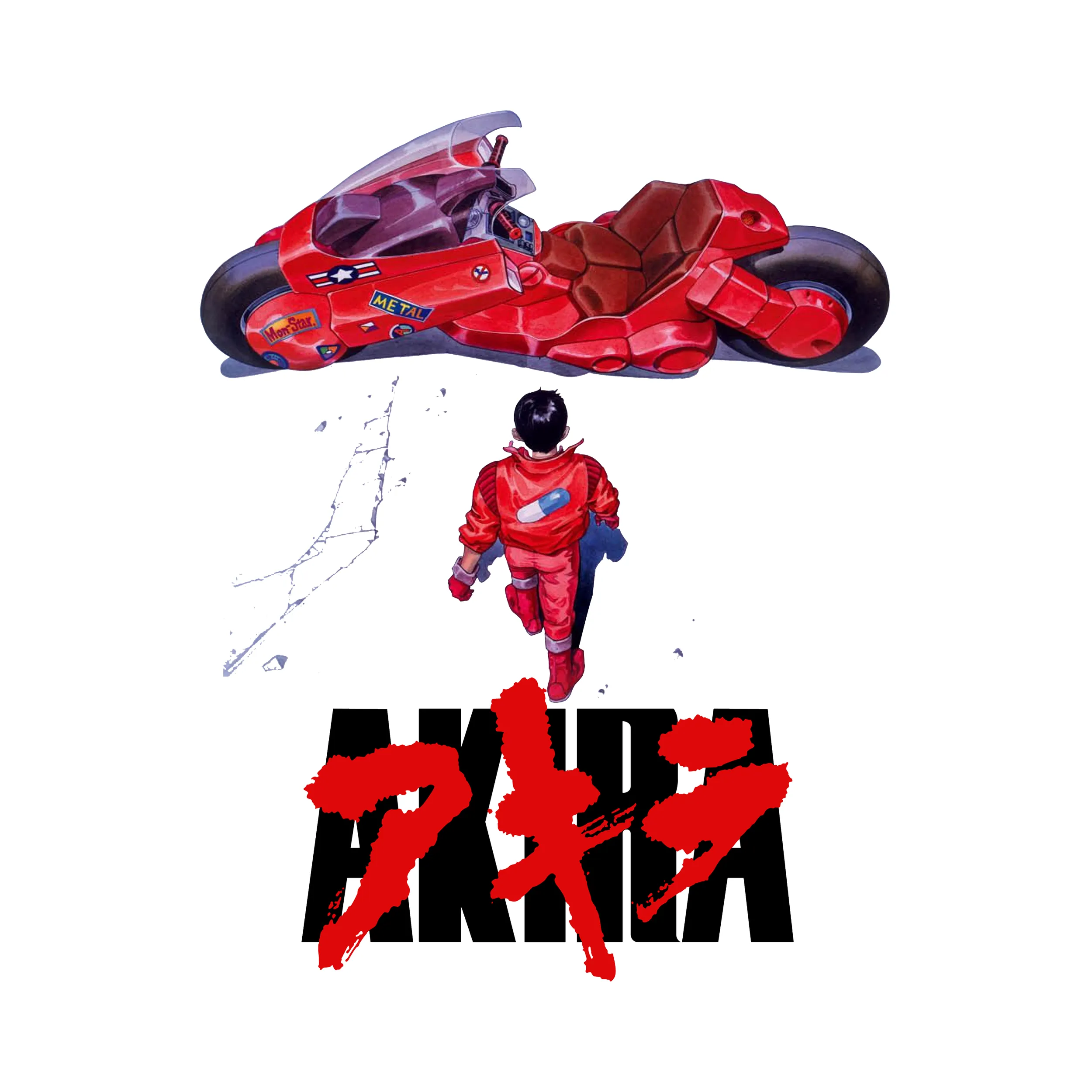 AKIRA Bike Logo Slim Fit Tee