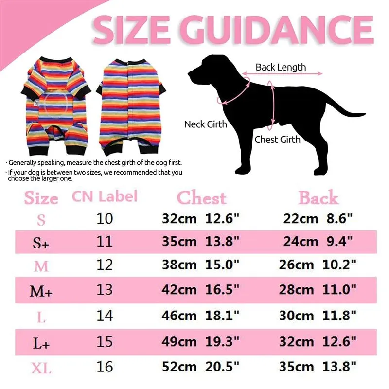 AnniePaw Dog Surgical Recovery Suit Abdominal Wound Long Sleeve Onesie