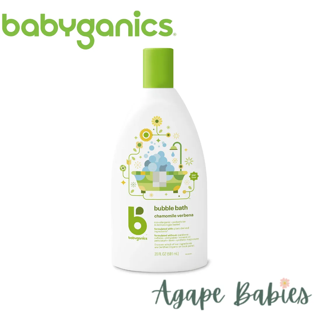 Babyganics Bubble Bath Chamomile Verbena 591ml Exp: 04/23