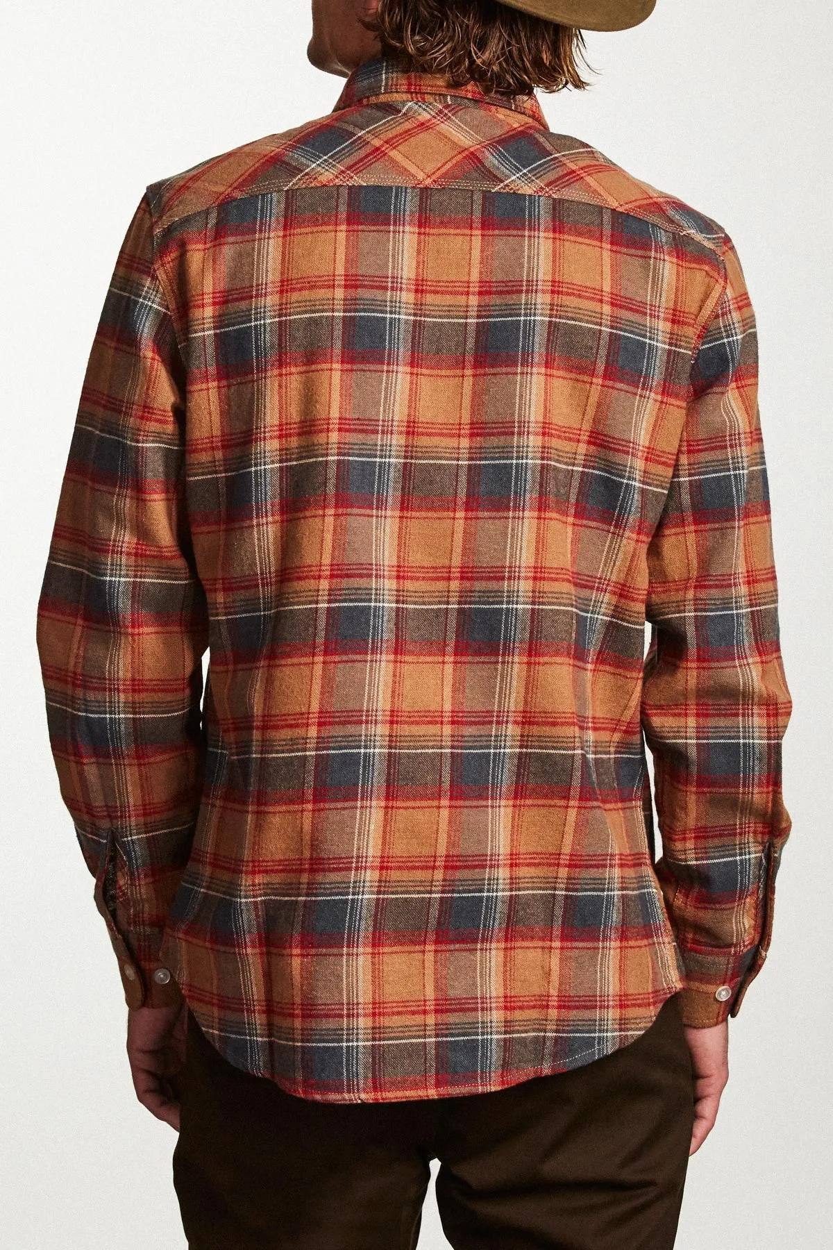 Bowery L/S Flannel - Navy/Copper