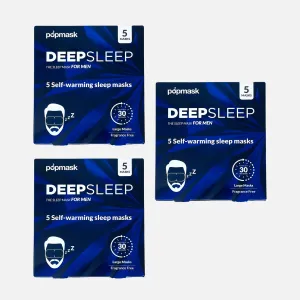 Deep Sleep Self-Heating Eye Masks for Men - MULTIPACK (15 Masks) | Natural Dry Heat Relief for Migraines, Headaches, Allergies, and Dry Eyes