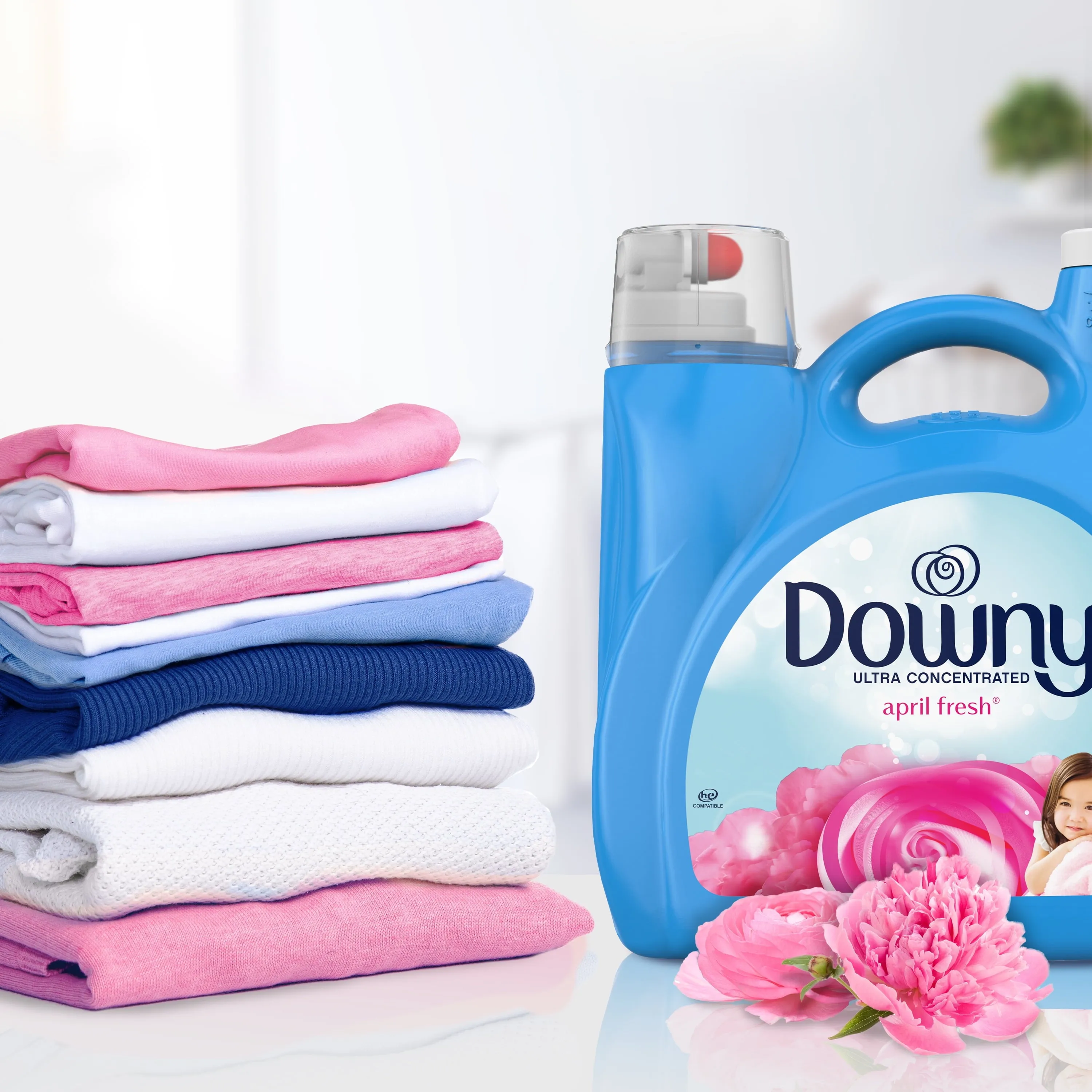 Downy Ultra Laundry Liquid Fabric Softener (Fabric Conditioner), April Fresh, 140 fl oz, 190 Loads