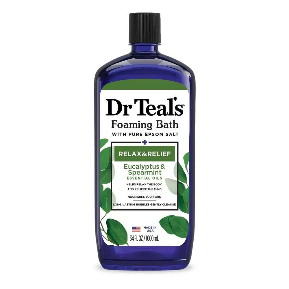 Dr. Teal's Foaming Bath Relax & Relief Eucalyptus & Spearmint - 34 Oz