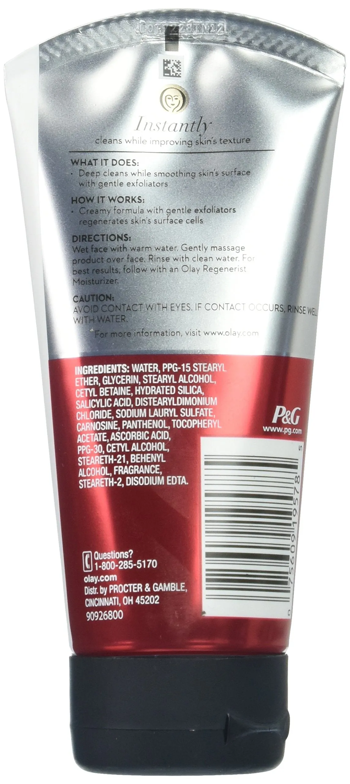 Facial Cleanser by Olay Regenerist Regenerating Cream Face Cleanser, 5.0 oz Packaging may Vary