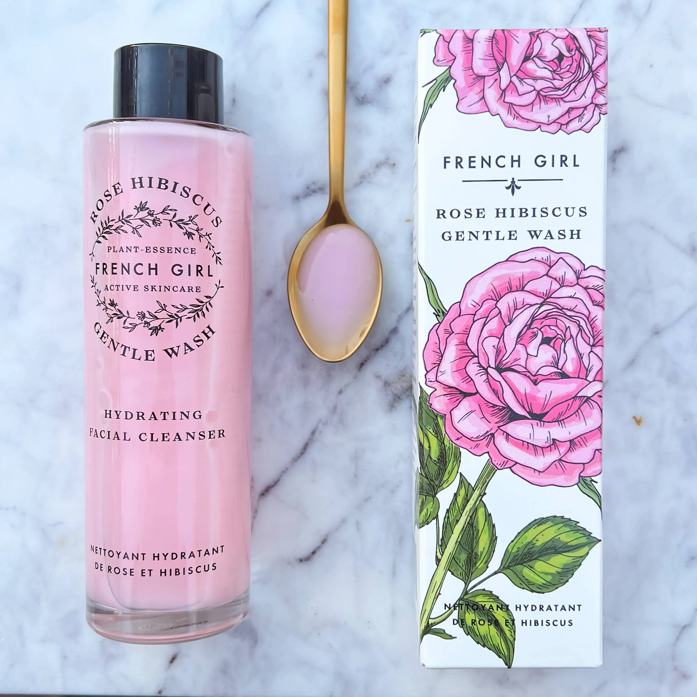 French Girl Organic Rose Hibiscus Gentle Facial Wash - 3.4 oz