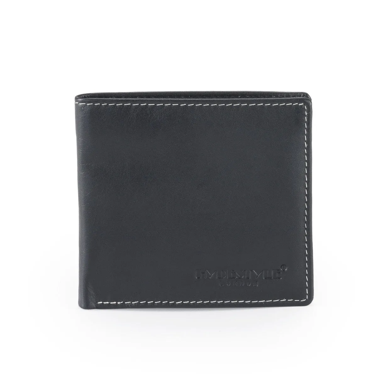 Genuine leather slim wallet #GW53 Black