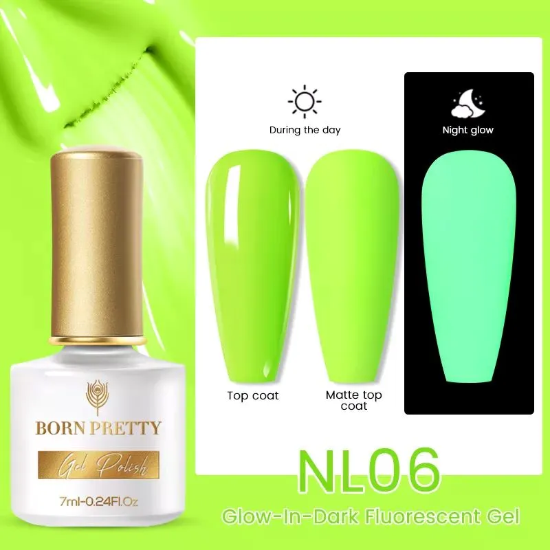 Glow-In-Dark Fluorescent Gel Polish Born Pretty