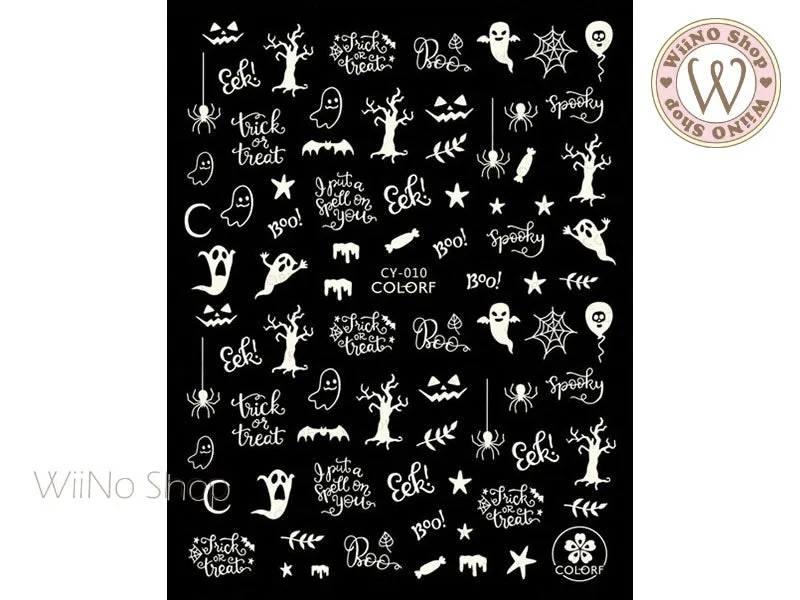 Glow in the Dark Halloween Adhesive Nail Art Sticker - 1 pc (CY-010)