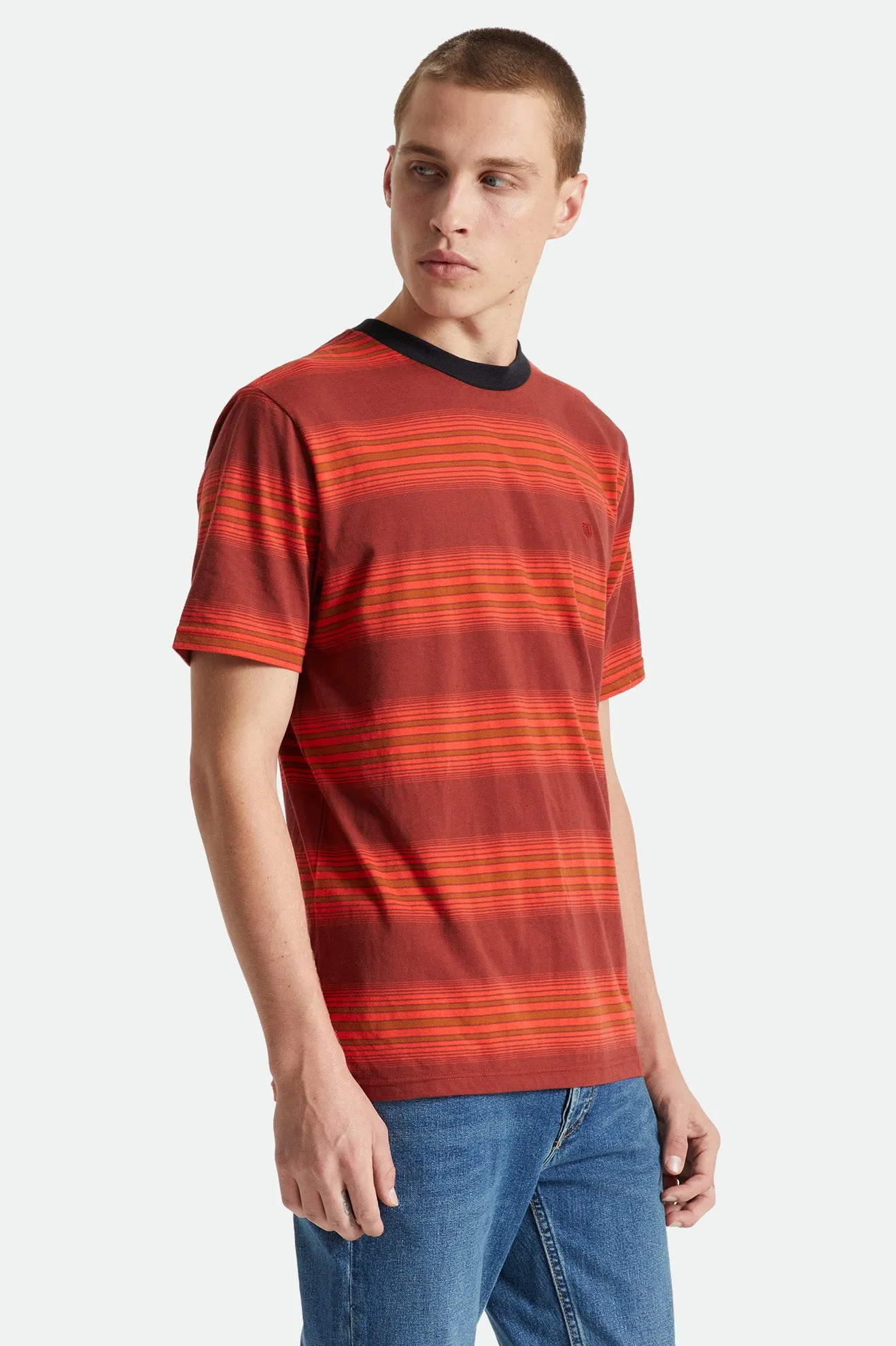 Hilt Shield S/S Knit - Dark Brick/Phoenix Orange Ombre