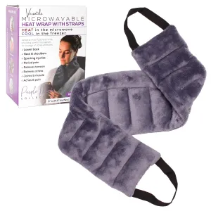 Microwavable Neck Heating Pad Handles for Pain Relief Gray Reusable Heat Wrap