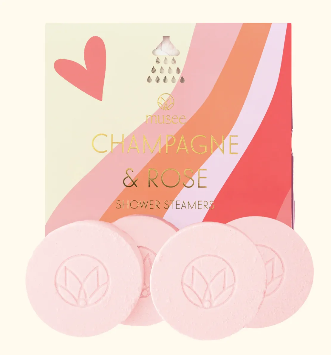 Musee Champagne and Rose Shower Steamers