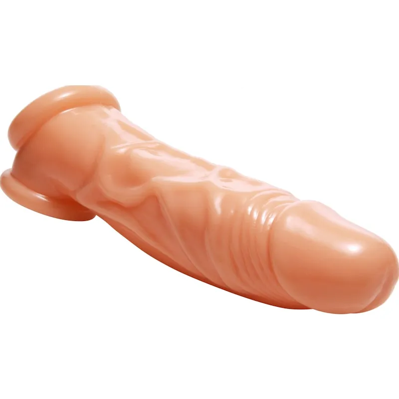 Realistic Flesh Penis Enhancer and Ball Stretcher