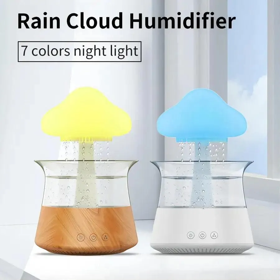 Relax Rain Diffuser Humidifier Raindrop Aromatherapy Machine Colorful