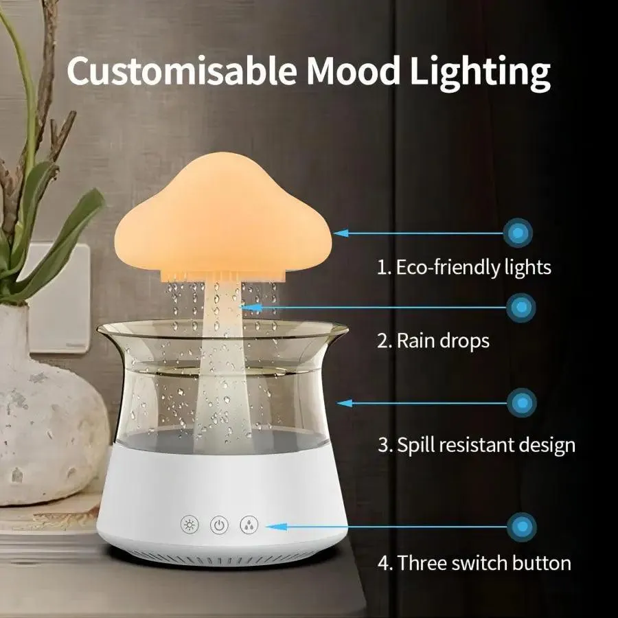 Relax Rain Diffuser Humidifier Raindrop Aromatherapy Machine Colorful