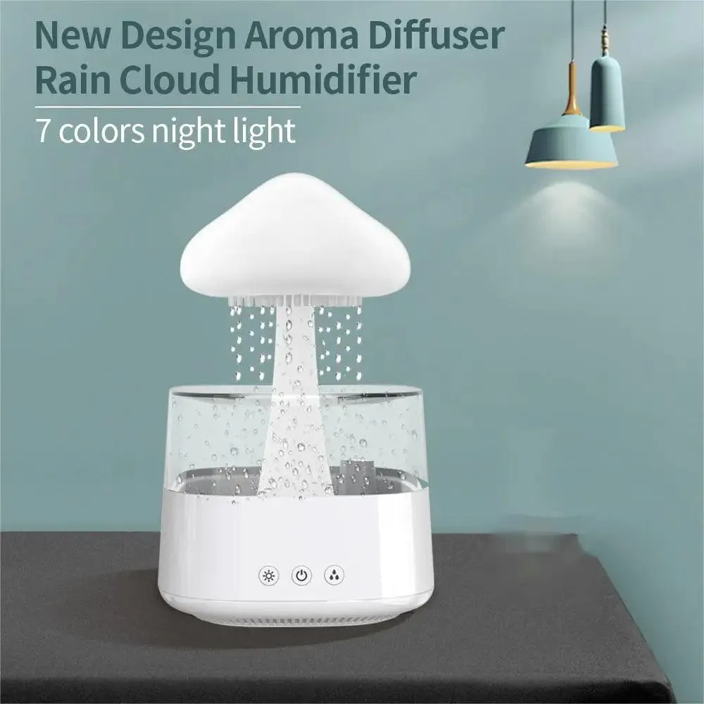 Relax Rain Diffuser Humidifier Raindrop Aromatherapy Machine Colorful