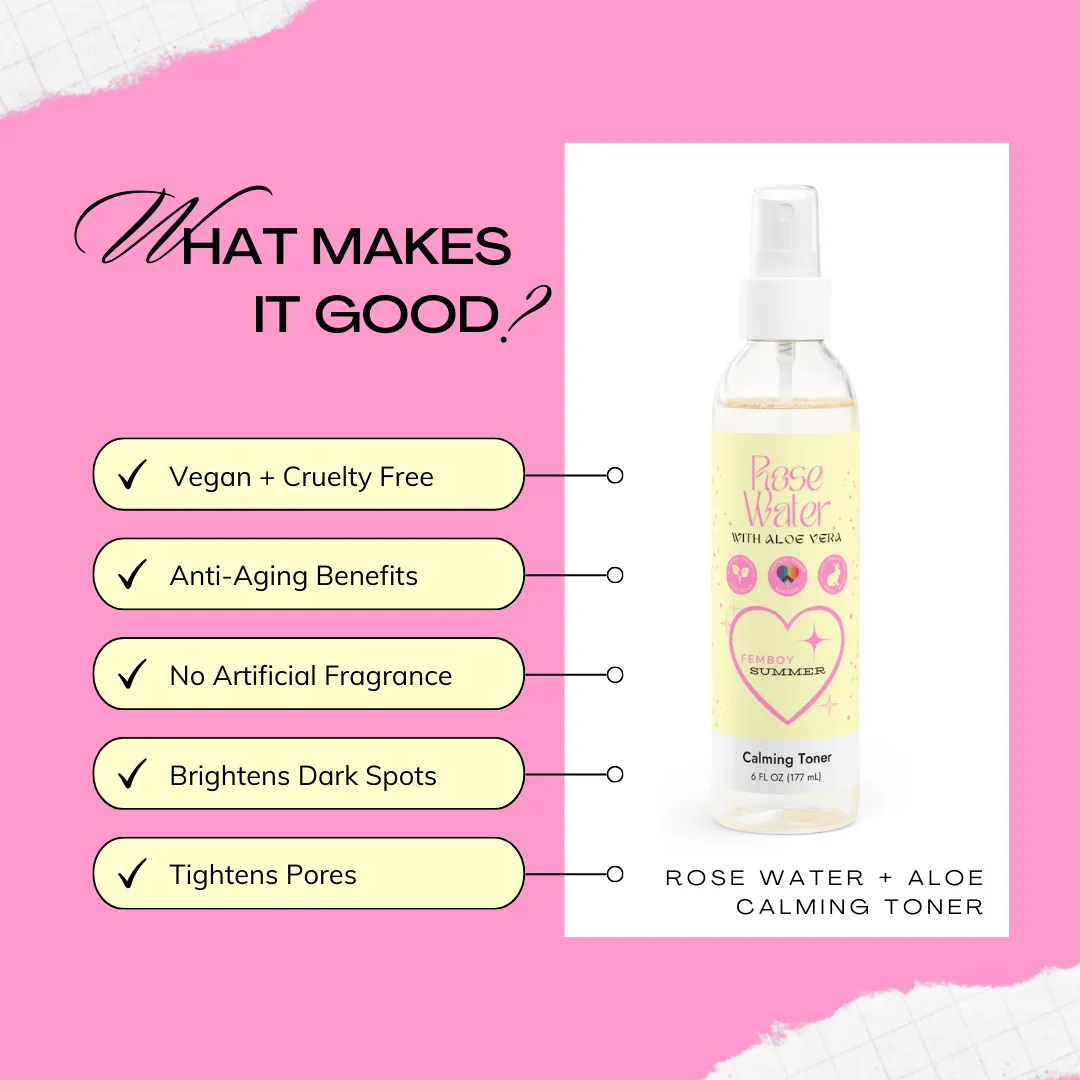 Rose Water   Aloe Vera - Calming Toner