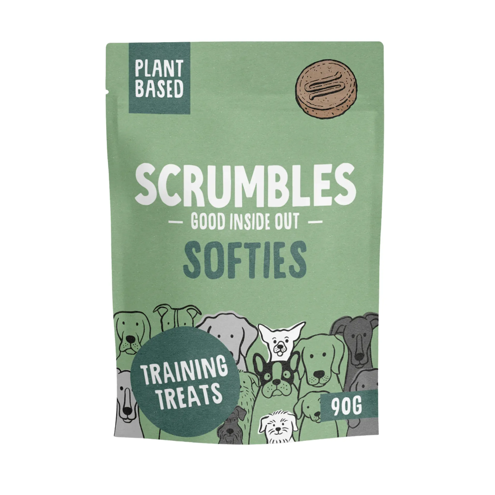 Scrumbles Dog Training Treats Softies Plant Based Vegan 90G