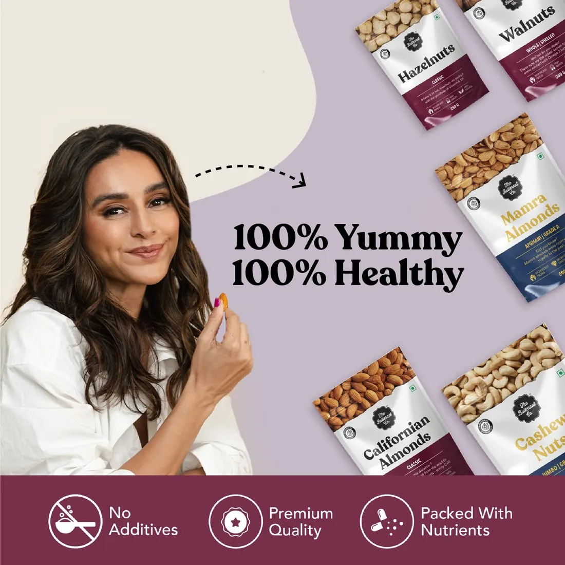 The Butternut Co. Premium Mamra Almonds 500g | Afghani Grade A Badam | 100% Natural | High Protein & High Fiber | Gluten Free | Whole Natural Almonds