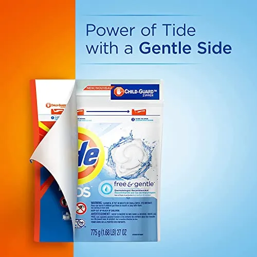 Tide PODS-free and Gentle HE Turbo Laundry Detergent Pacs 81-load Tub