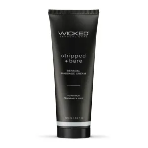 Wicked Stripped   Bare Unscented Sensual Massage Cream 4 oz.